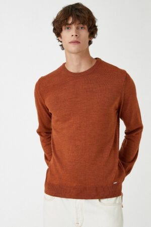 Orange Knitwear Sweater Crew Neck